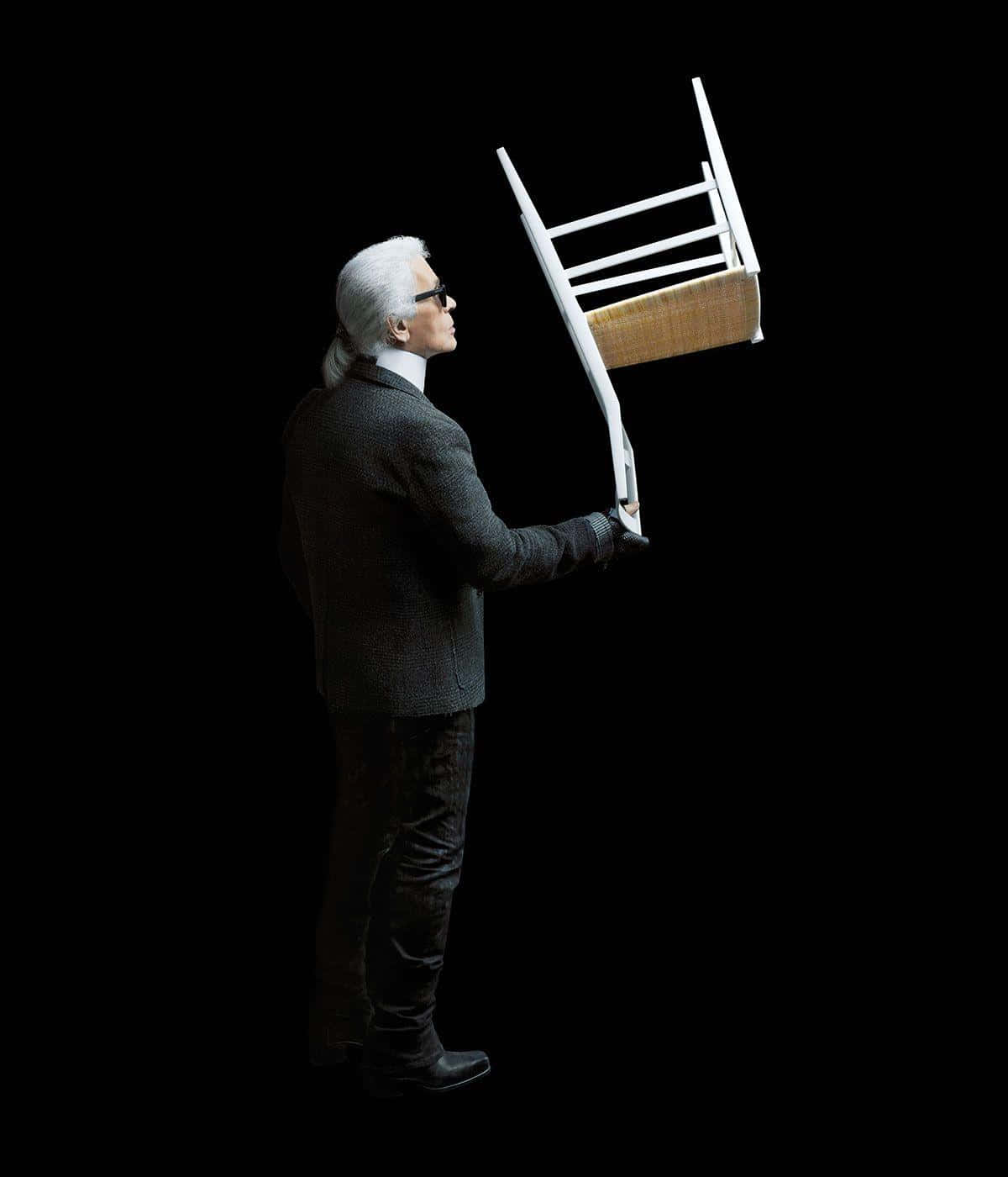 Karl Lagerfeld, dark suit, sunglasses, HD Phone Wallpaper