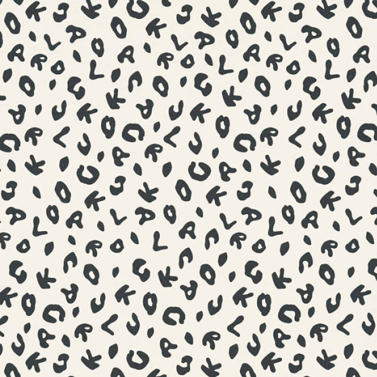 Karl Lagerfeld, abstract black leopard spots, creamy off-white background, HD Desktop Wallpaper