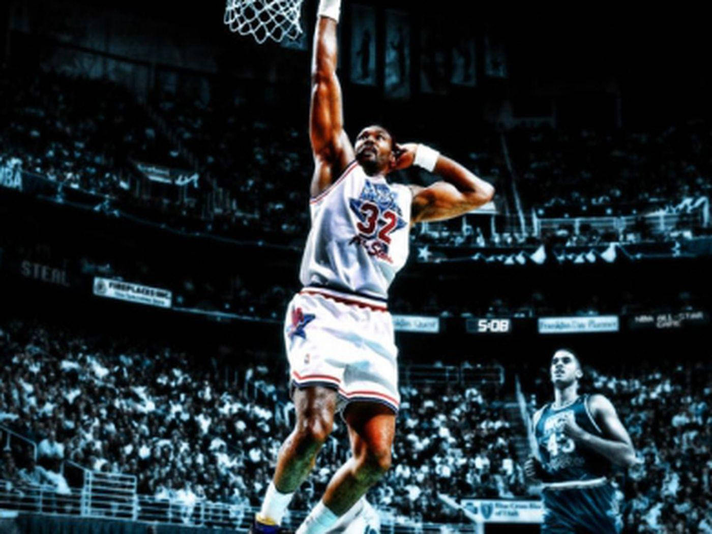 Karl Malone, 32 jersey, slam dunk, HD Desktop Wallpaper