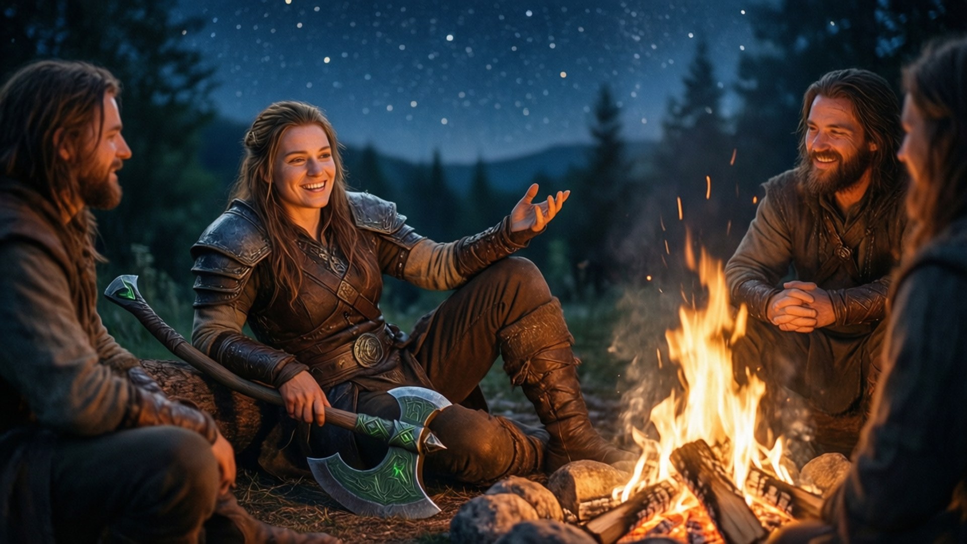Karlach, campfire, firelight, Full HD Desktop Wallpaper