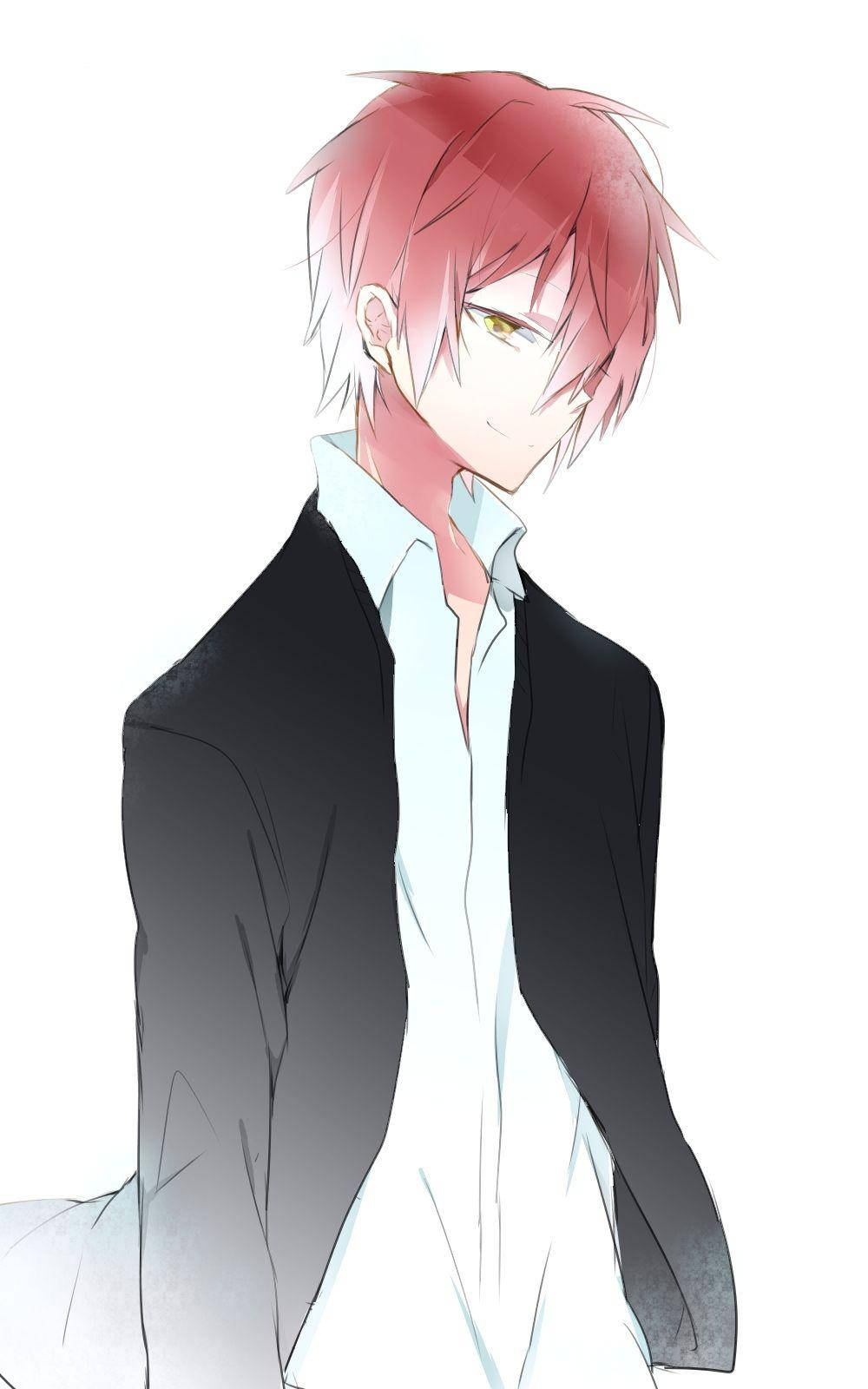 Karma Akabane, spiky red hair, golden eyes, HD Phone Wallpaper