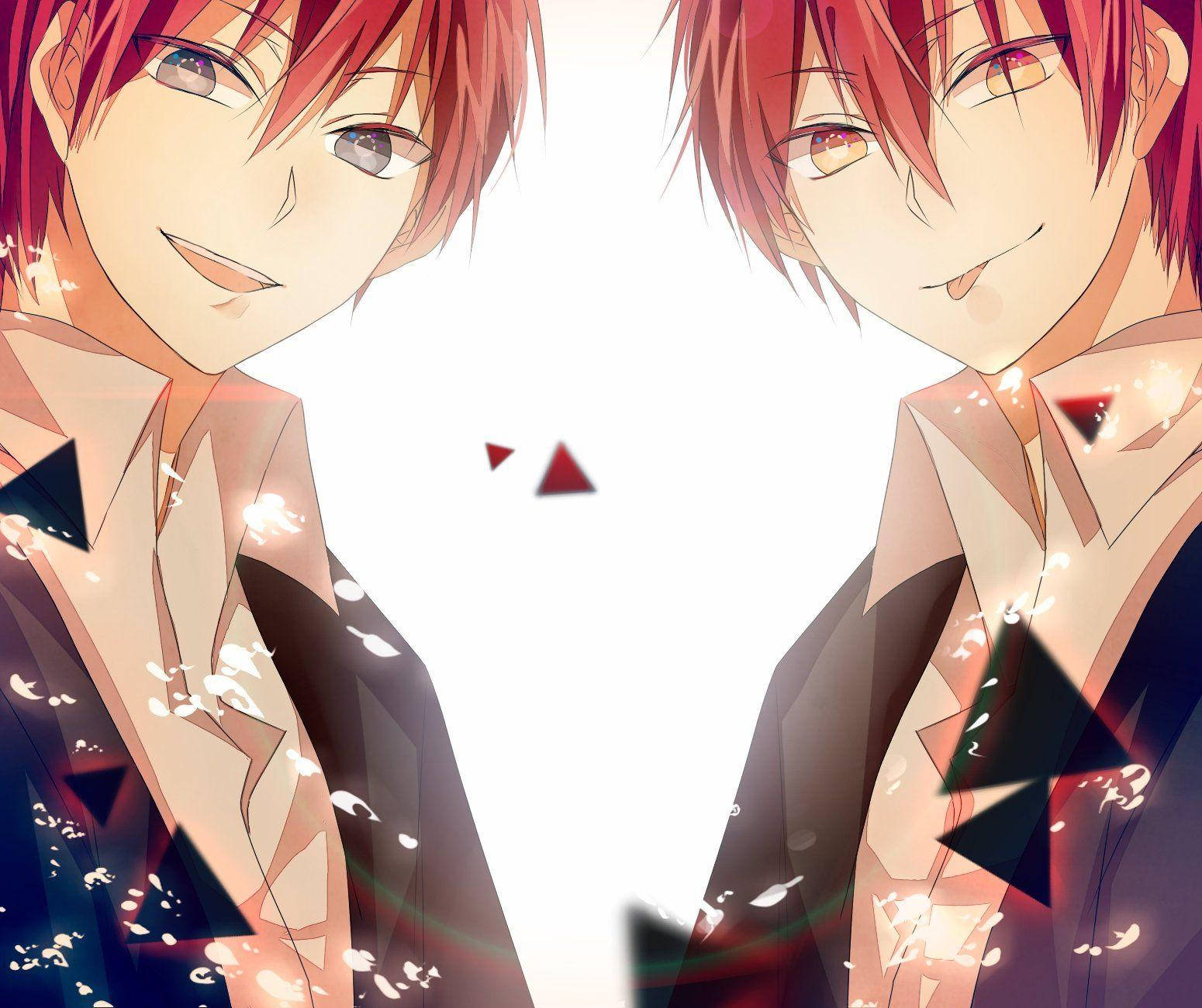 Karma Akabane, red hair, bright white background, HD Desktop Wallpaper