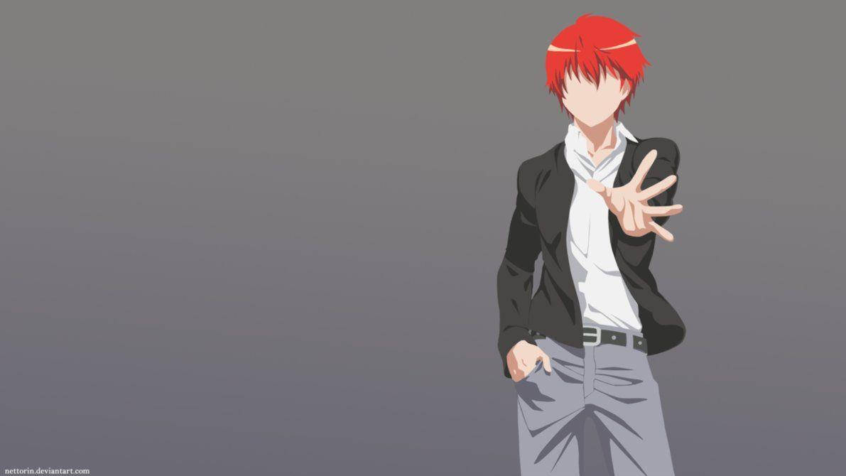 Karma Akabane, red hair, black jacket, SD Desktop Wallpaper