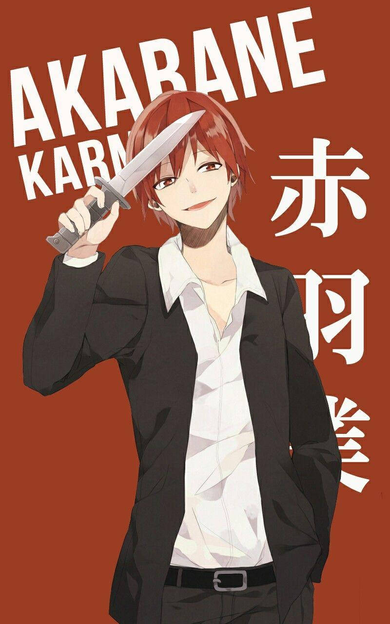 Karma Akabane, anime poster, knife, HD Phone Wallpaper