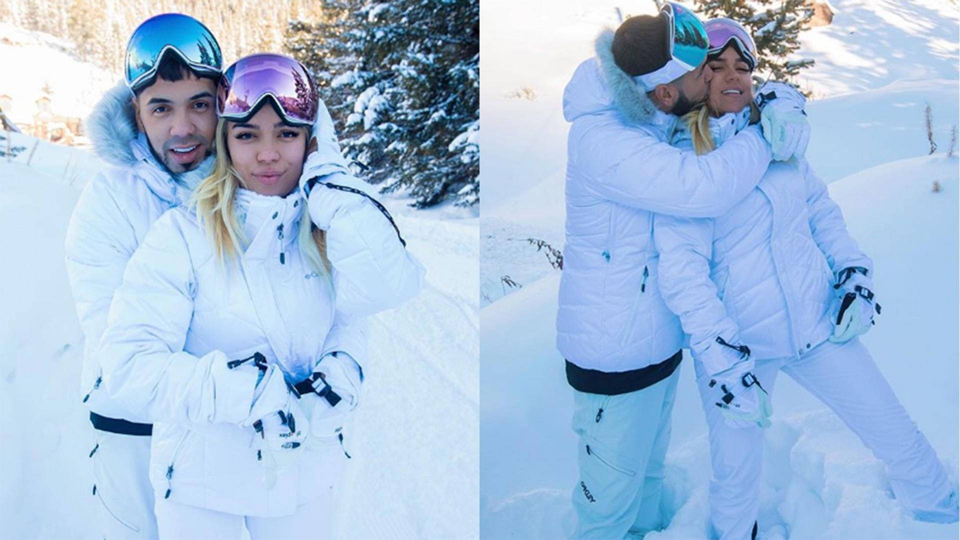 Karol G, winter vacation, ski gear, Full HD Desktop Wallpaper