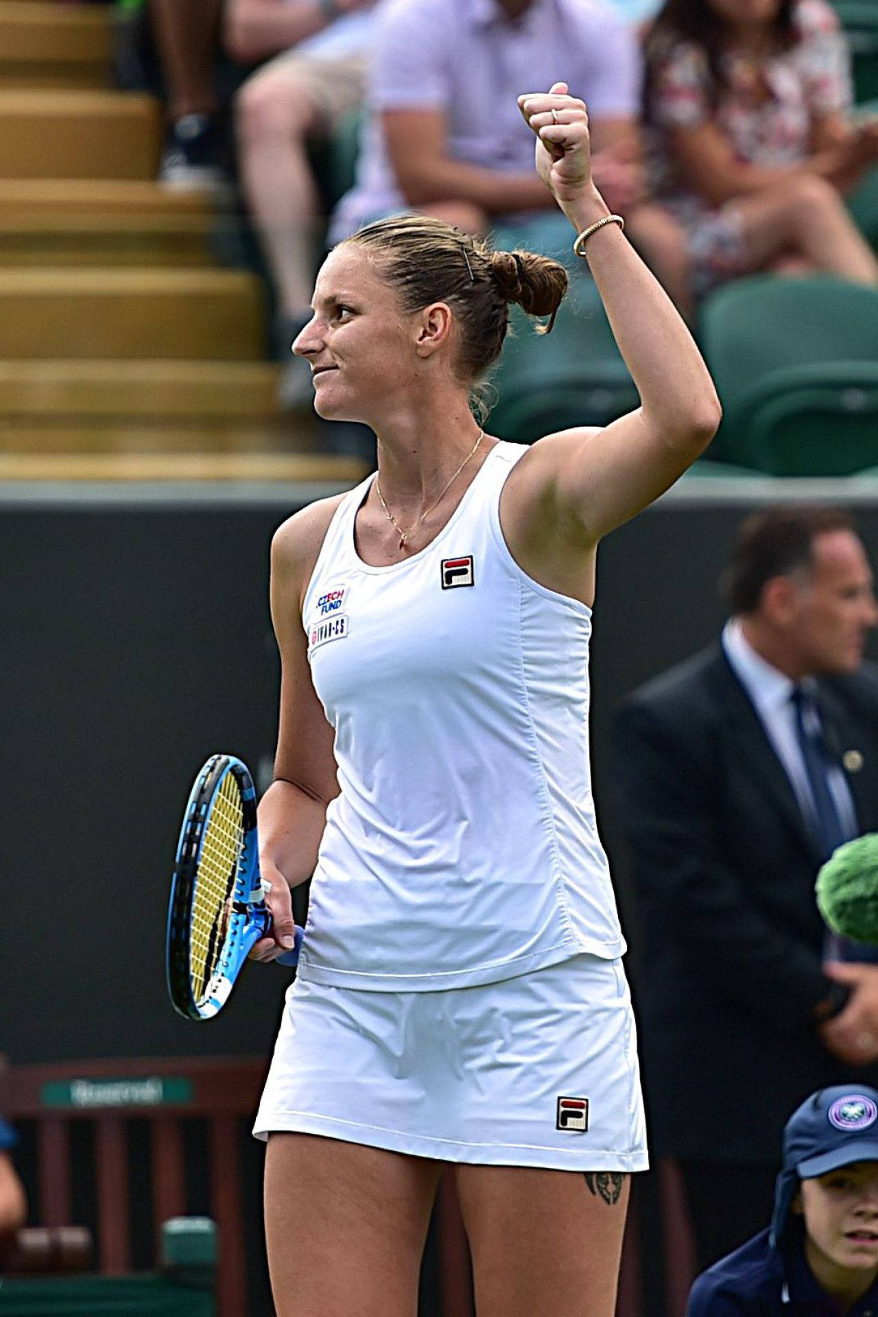 Karolina Pliskova, 2021 US Open, white gear, Full HD Phone Wallpaper