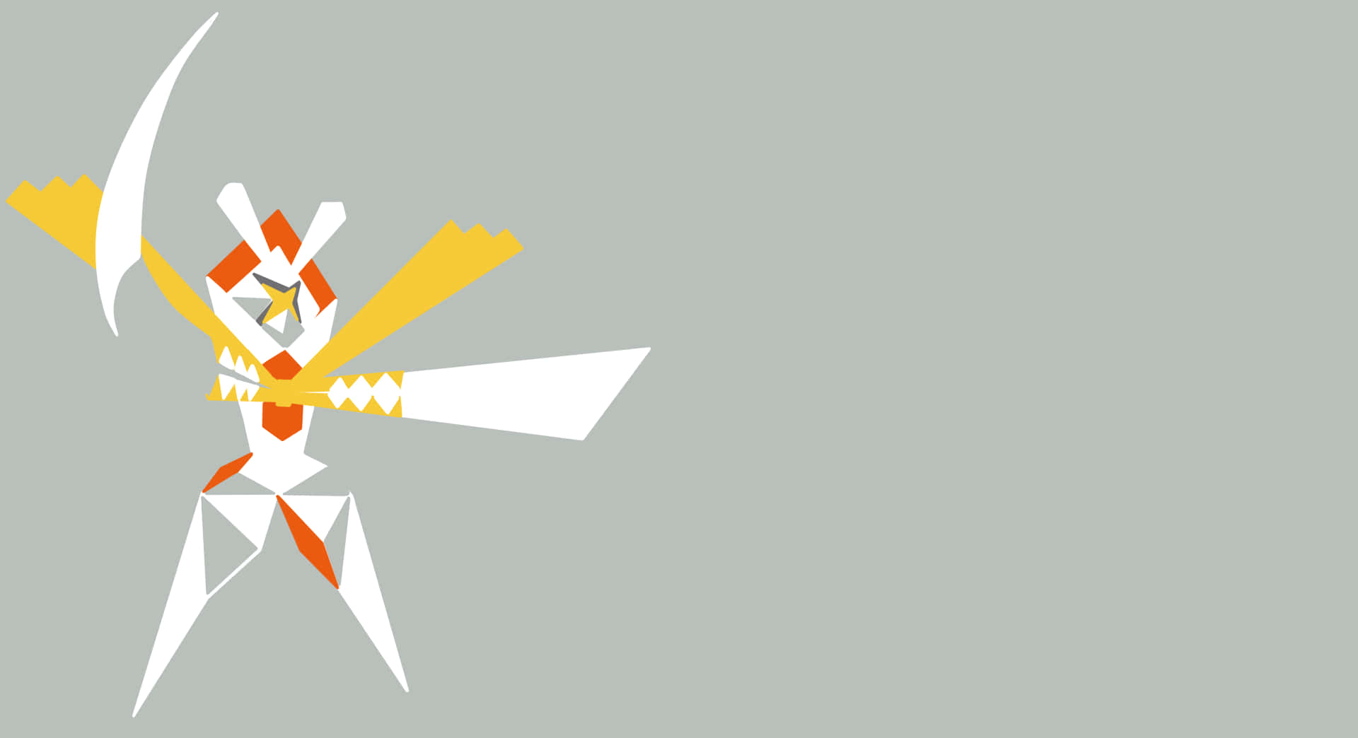 Kartana, white, orange, Full HD Desktop Wallpaper