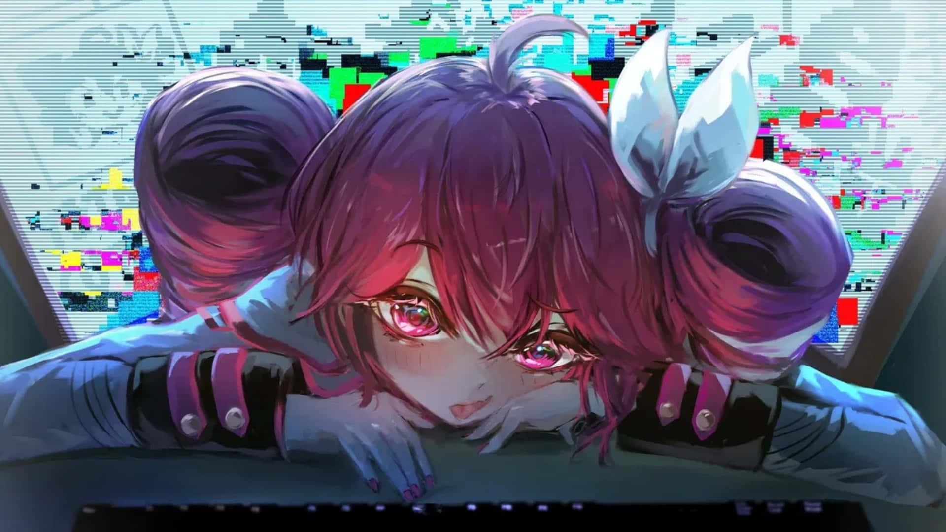 Kasane Teto, purple-haired, anime girl, Full HD Desktop Wallpaper