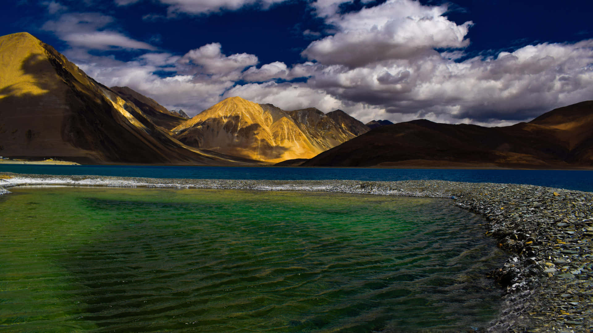 Kashmir, alpine lake, emerald waters, Full HD Desktop Wallpaper