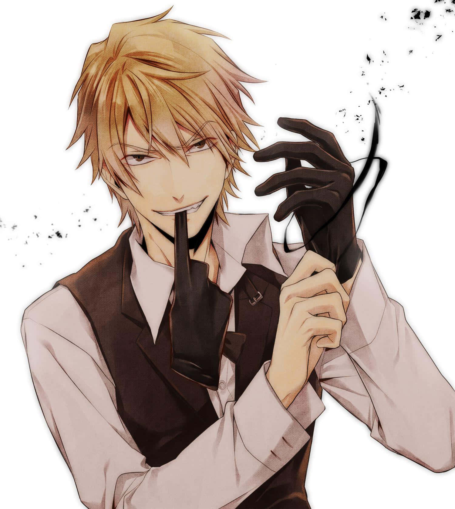 Kasuka Heiwajima, spiky blonde hair, black gloves, HD Phone Wallpaper