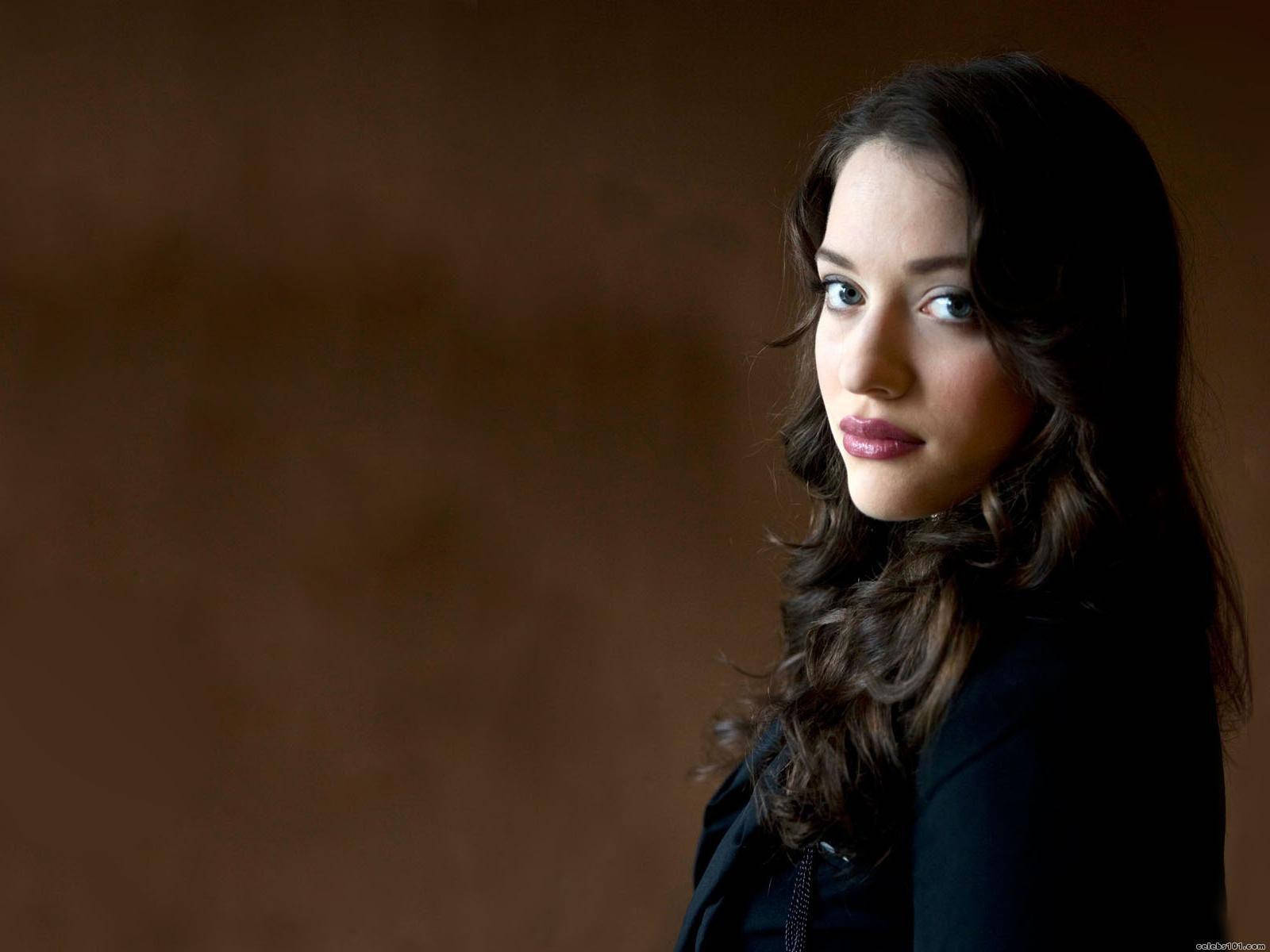 Kat Dennings, 2009 photoshoot, dark wavy hair, HD Desktop Wallpaper