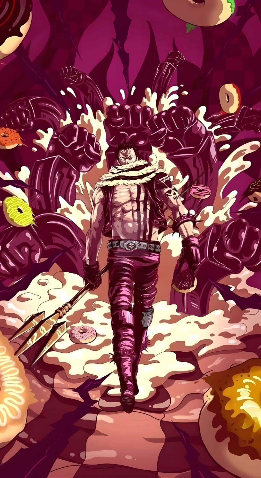 Katakuri, mochi powers, purple armor, Full HD Phone Wallpaper