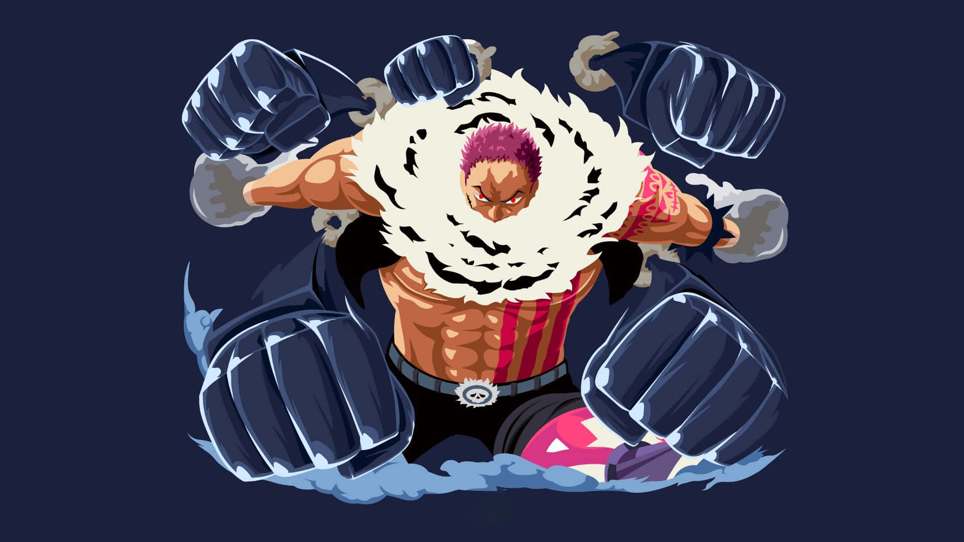 Katakuri, mochi powers, pink hair, Full HD Desktop Wallpaper