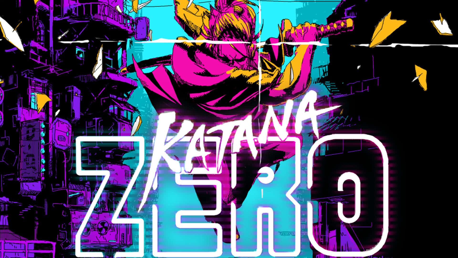 Katana Zero, anime warrior, katana, Full HD Desktop Wallpaper