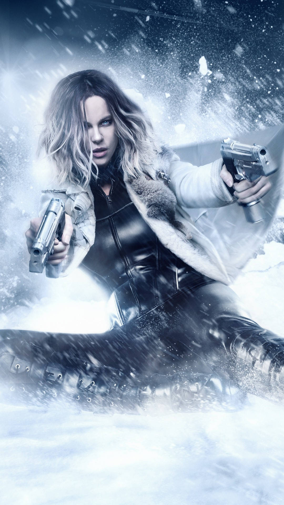 Kate Beckinsale, Underworld, fur-lined coat, Full HD Phone Wallpaper