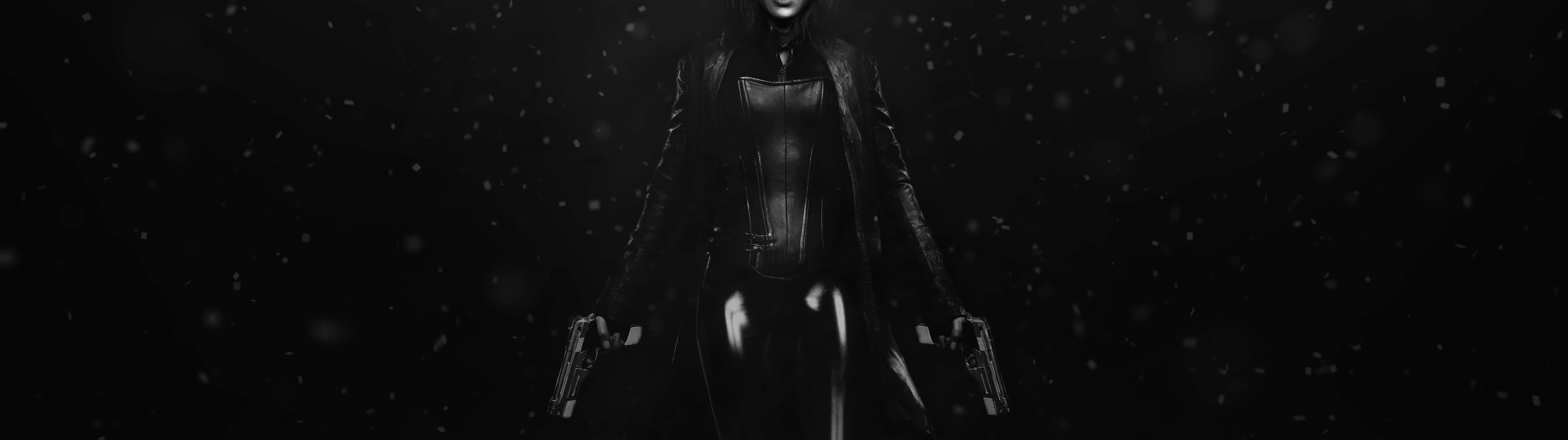 Underworld, 5120x1440 dual screen, leather trench coat, 5K Desktop Wallpaper