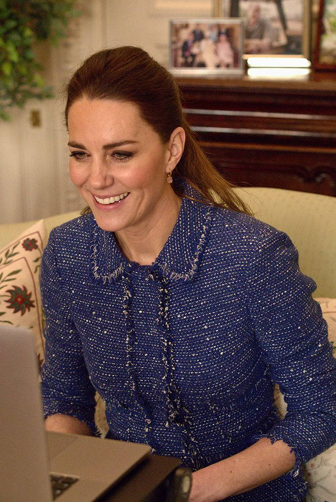 Kate Middleton, tweed jacket, blue jacket, SD Phone Wallpaper