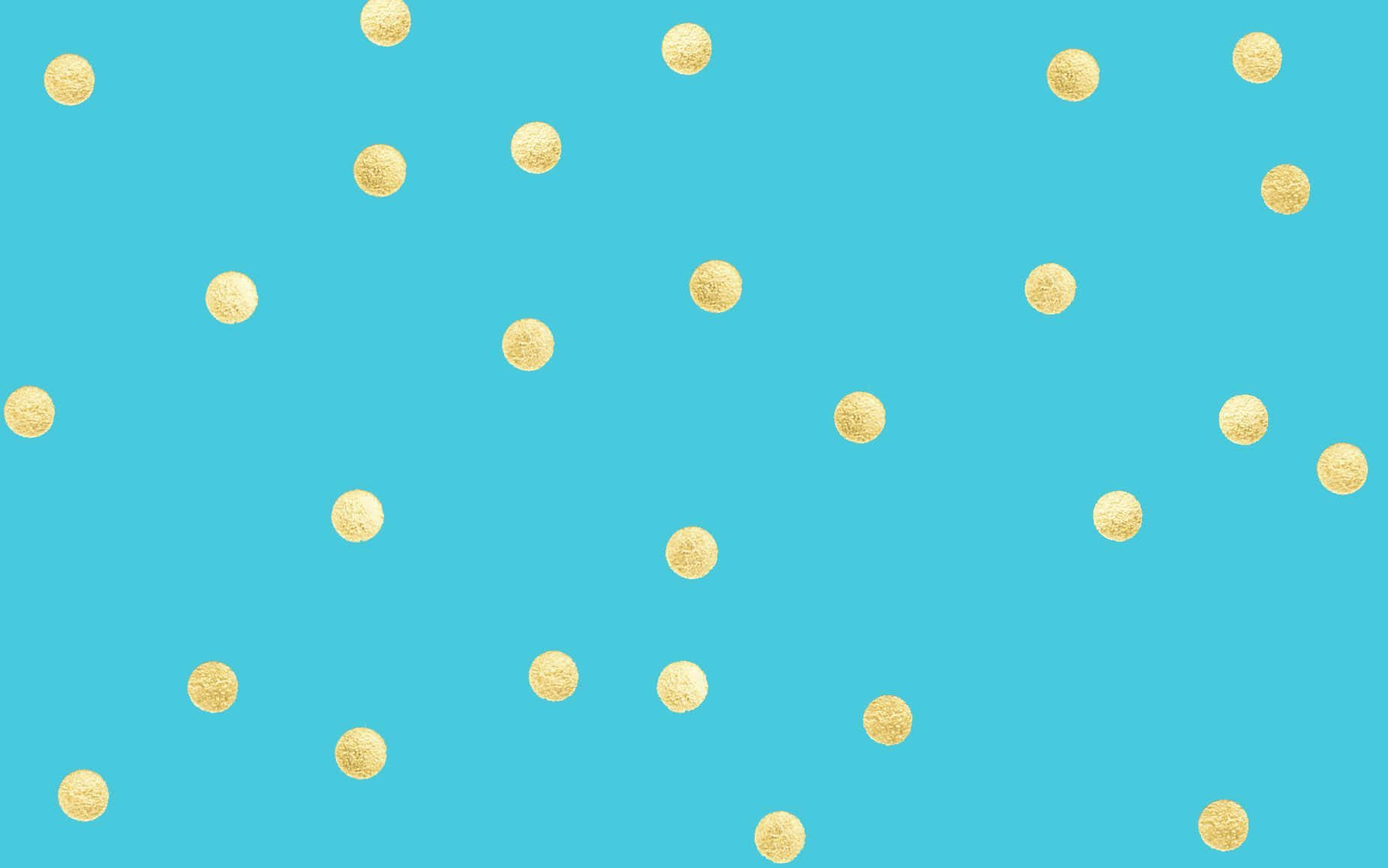 Kate Spade Desktop, golden textured dots, vibrant turquoise background, HD Desktop Wallpaper