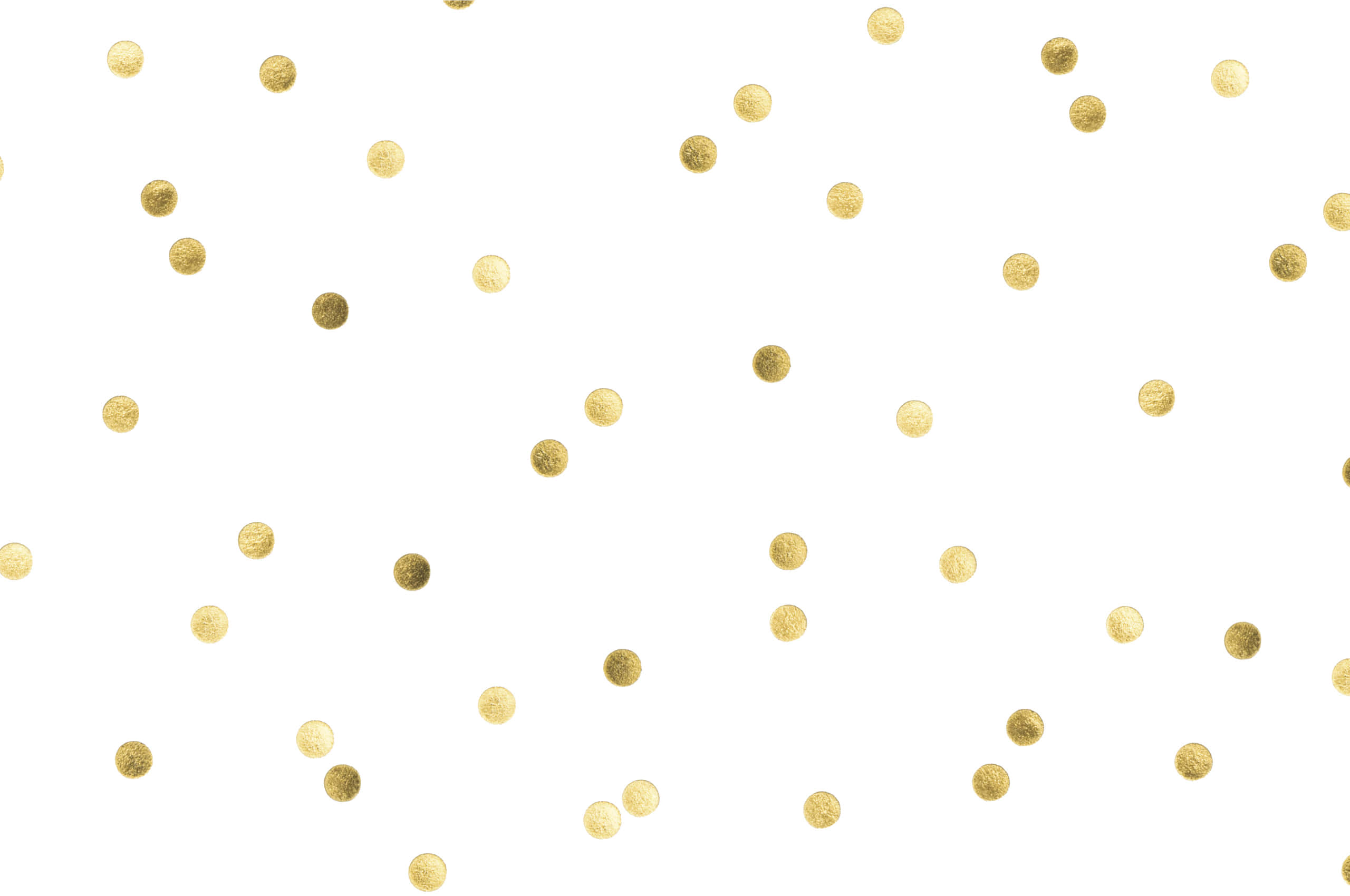 Kate Spade Desktop, golden glitter confetti dots, pristine white background, 2K Desktop Wallpaper