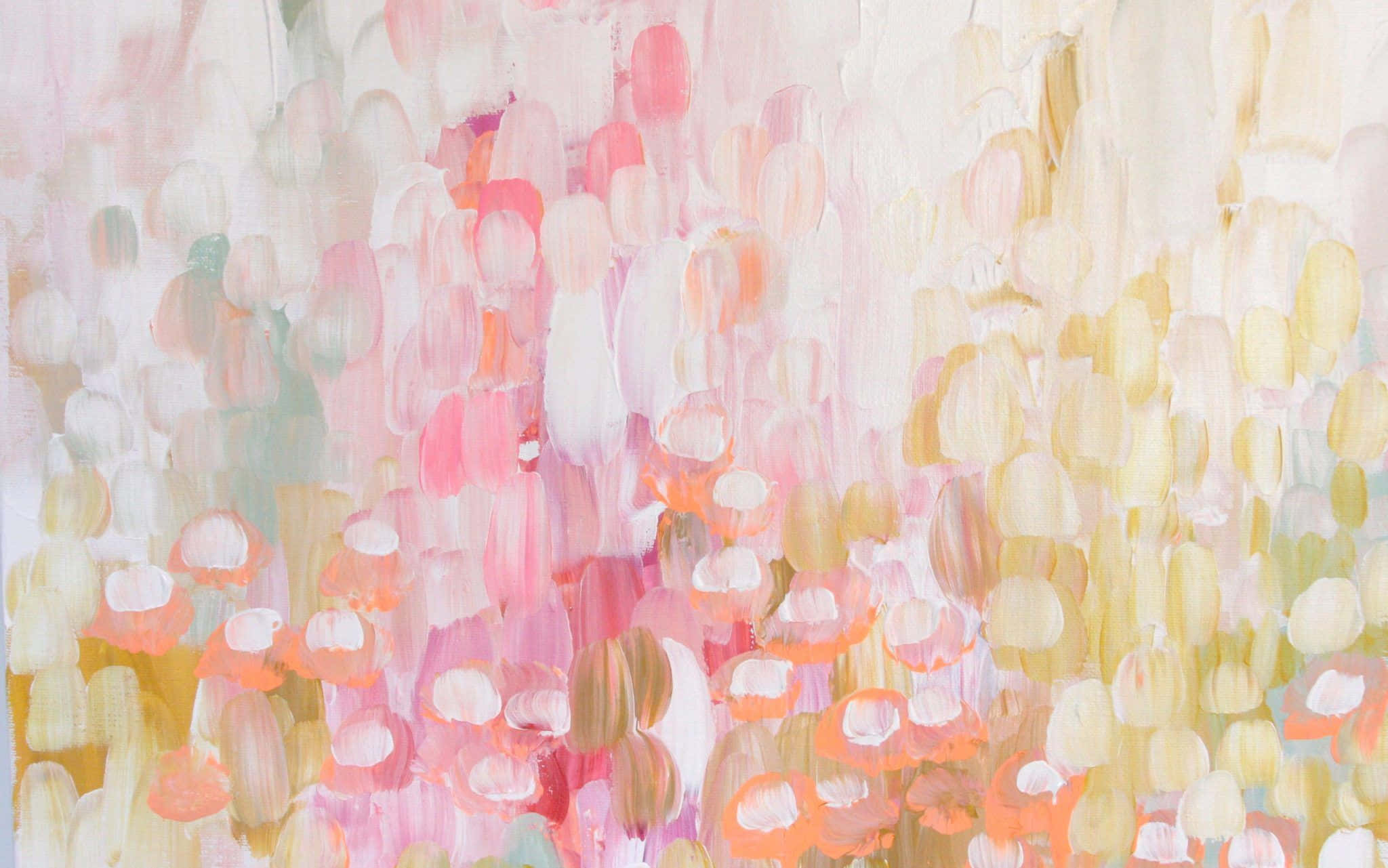 Kate Spade, white paint strokes, pink peach, Full HD Desktop Wallpaper