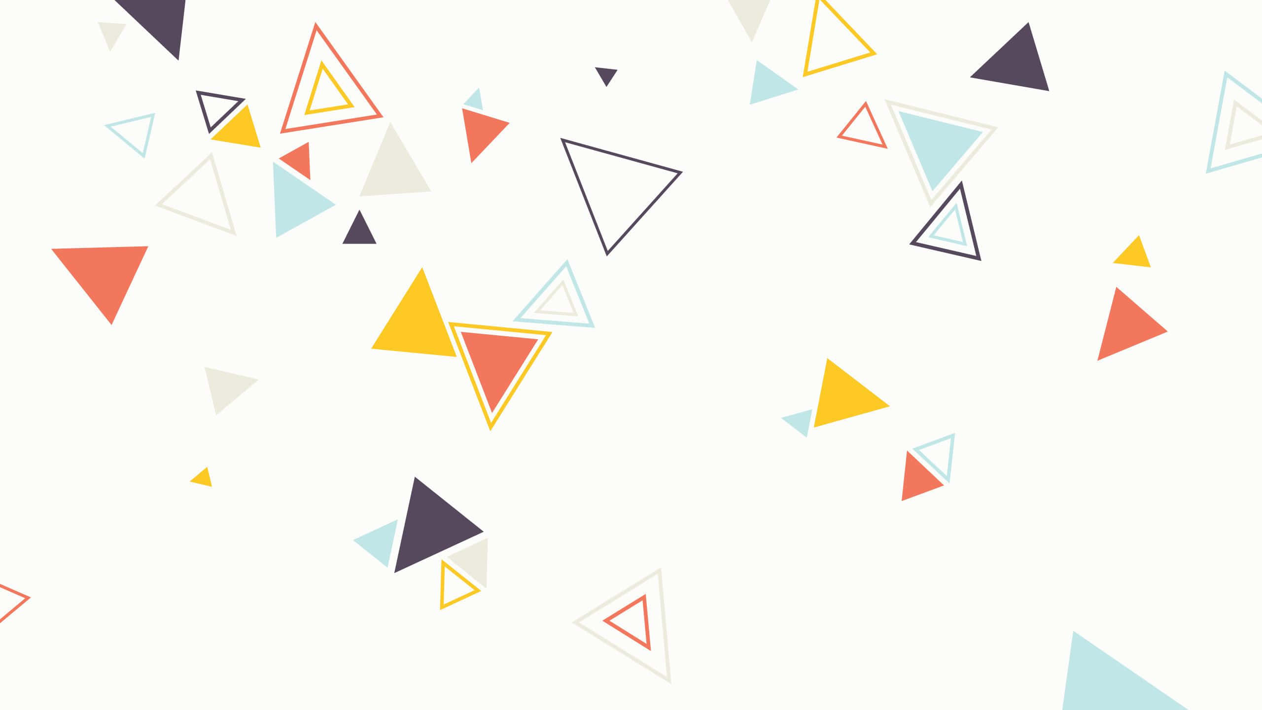 Kate Spade, colorful triangles, pastel and bold hues, 2K Desktop Wallpaper
