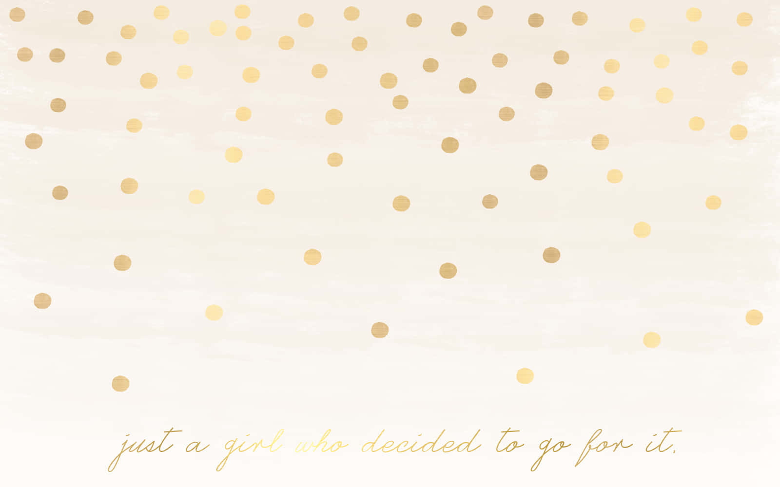 Kate Spade, golden confetti dots, soft cream watercolor background, HD Desktop Wallpaper