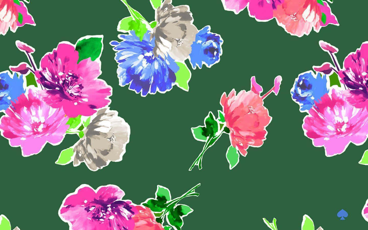 Kate Spade, vintage flowers, pink, HD Desktop Wallpaper