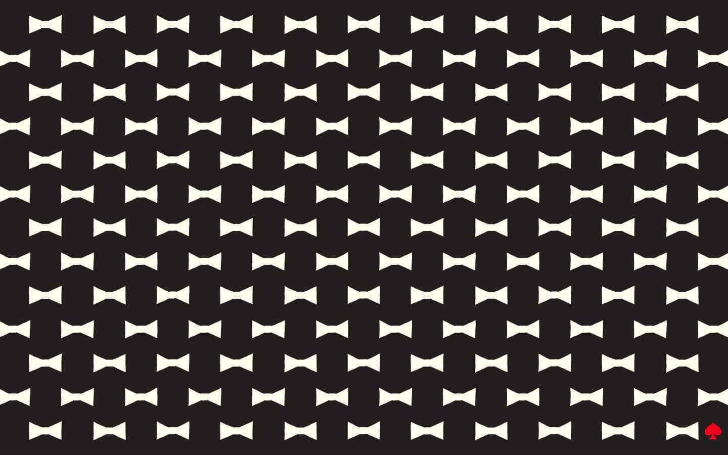 Kate Spade, white bowties pattern, dark background, HD Desktop Wallpaper