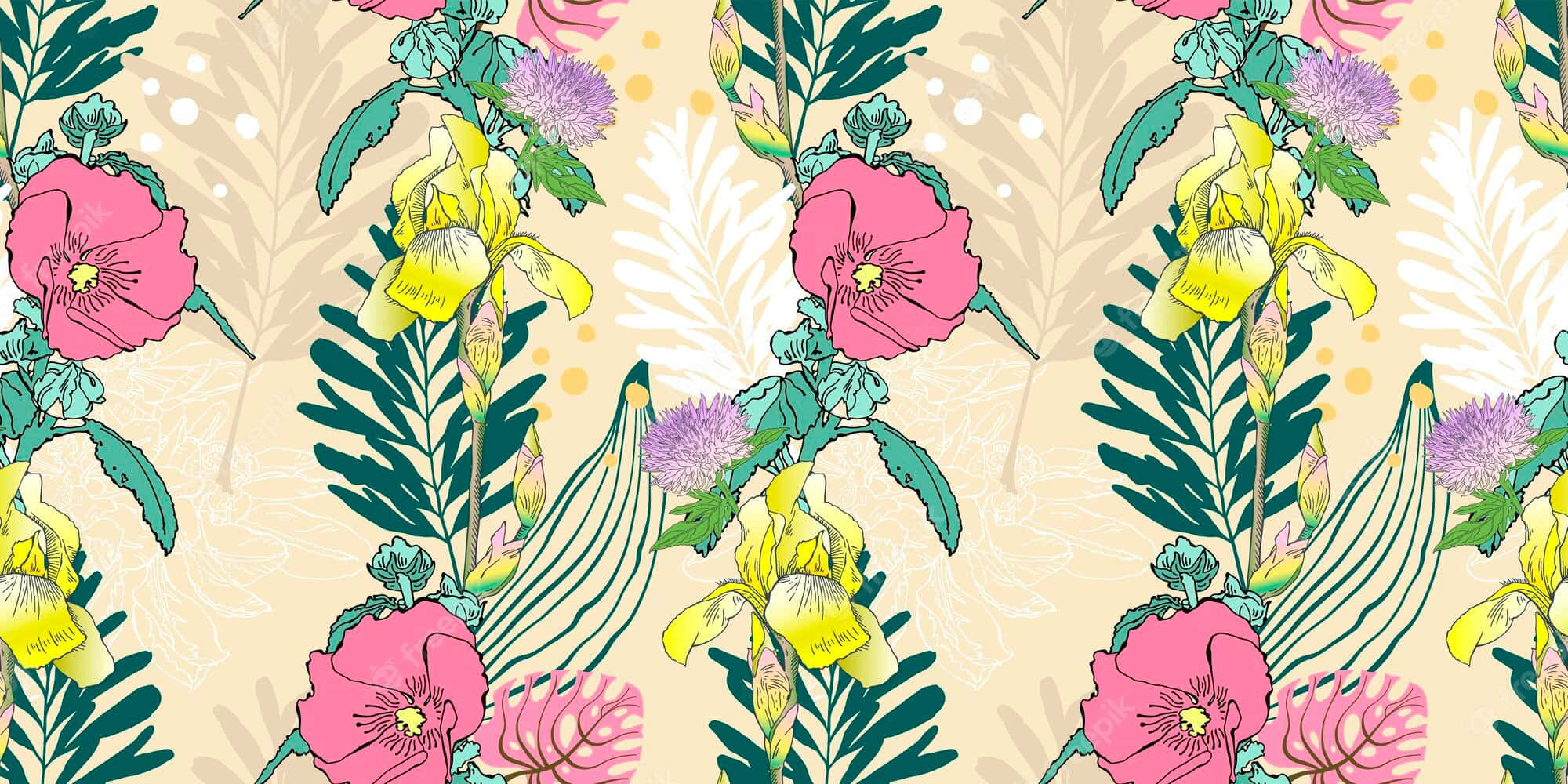 Kate Spade, vibrant pink, yellow, Full HD Desktop Wallpaper
