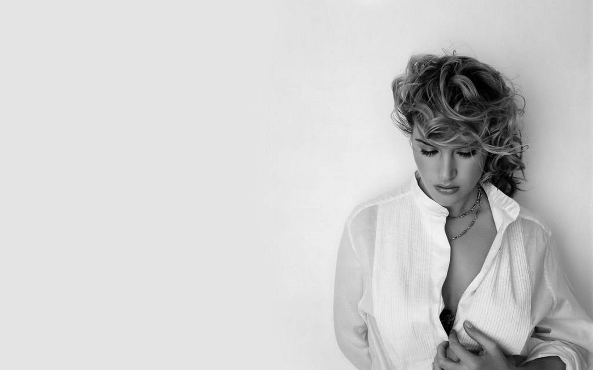Kate Winslet, greyscale, polo, Full HD Desktop Wallpaper