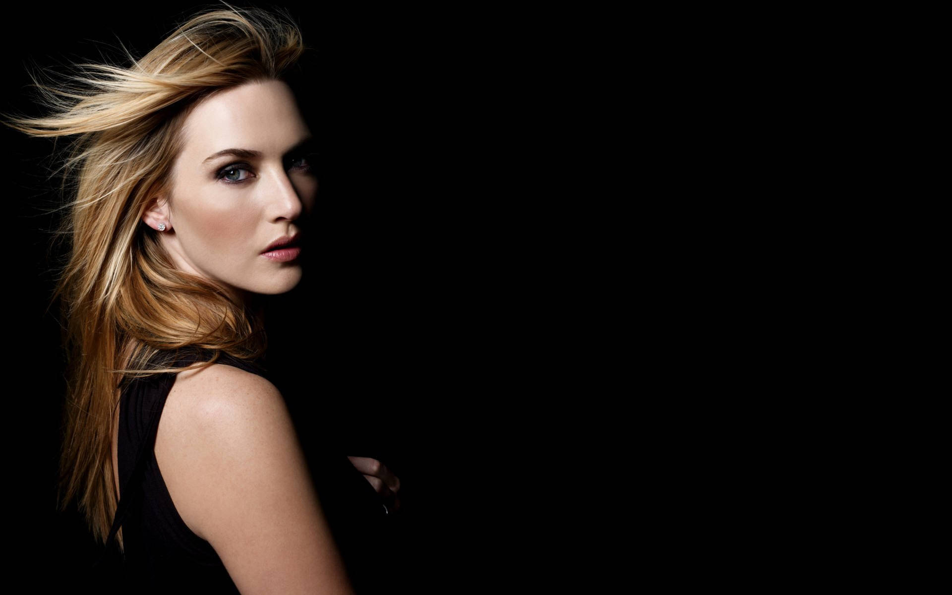 Kate Winslet, blonde woman, wind-swept hair, Full HD Desktop Wallpaper