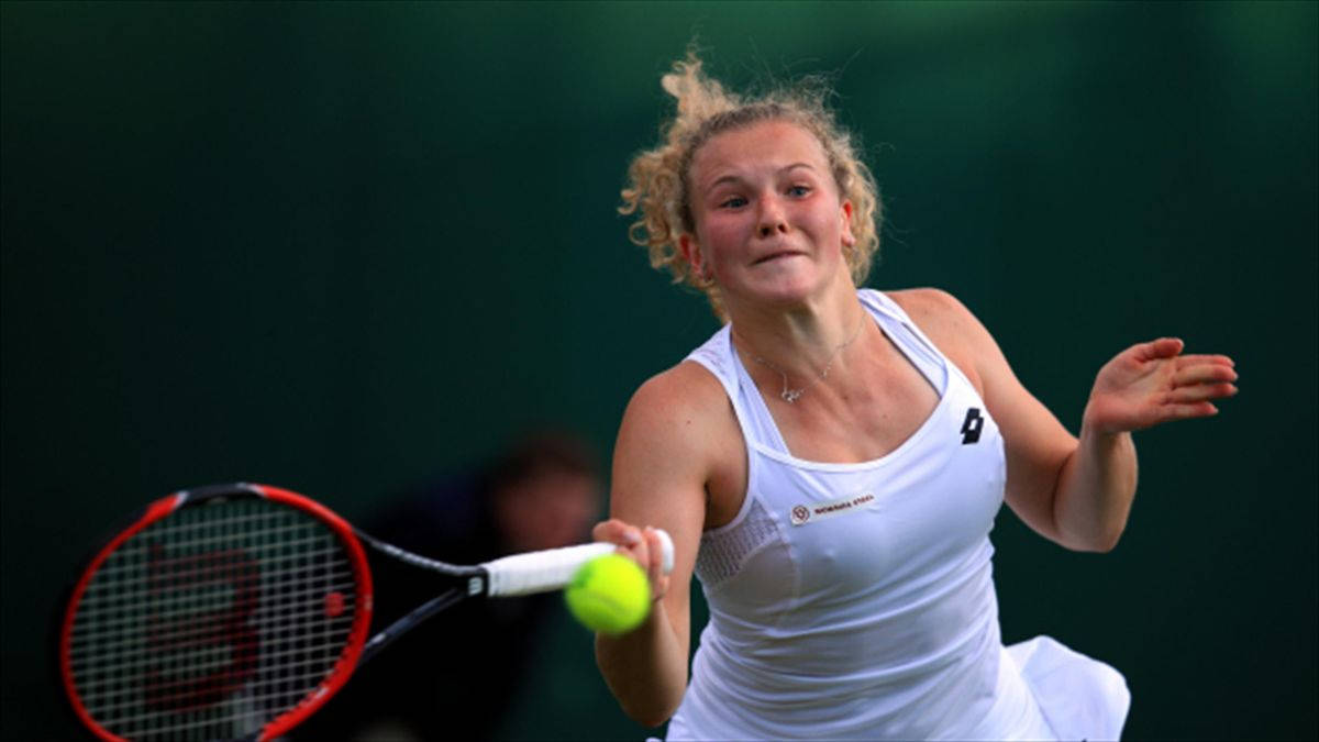 Katerina Siniakova, white gear, bright yellow ball, SD Desktop Wallpaper