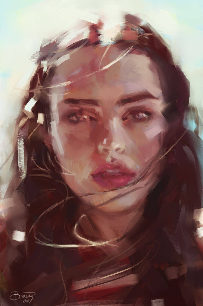 Katherine Langford, painterly portrait, expressive eyes, SD Phone Wallpaper