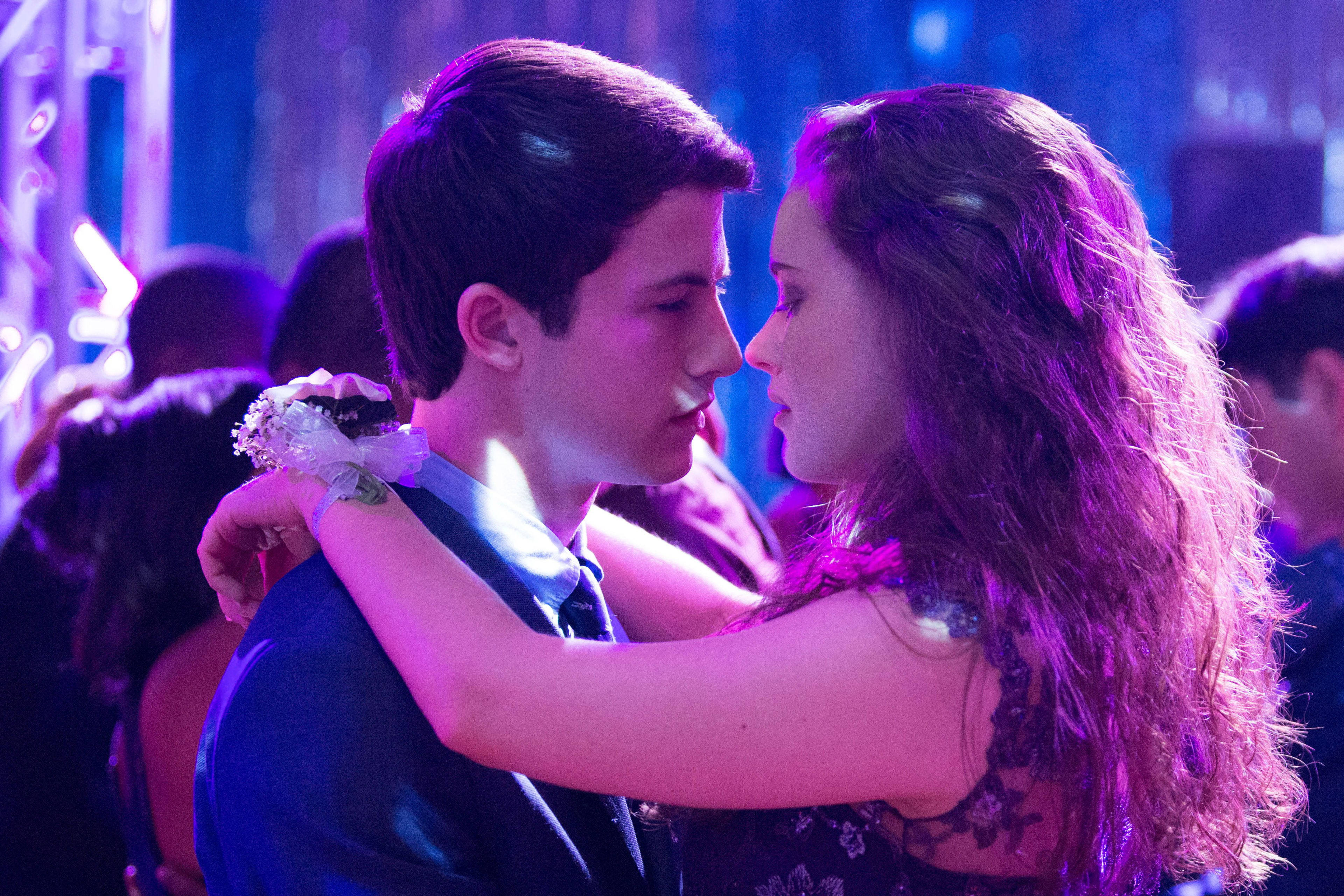 Katherine Langford, school dance, vibrant purple, 4K Desktop Wallpaper