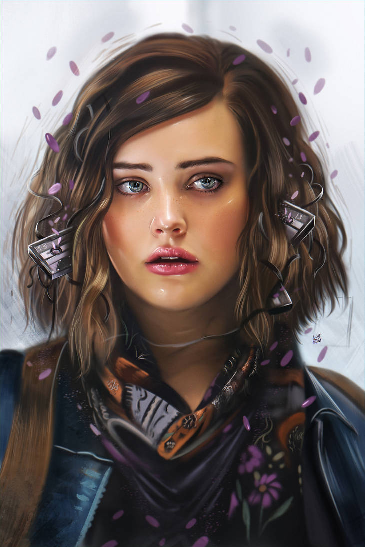 Katherine Langford, blue eyes, brown hair, SD Phone Wallpaper