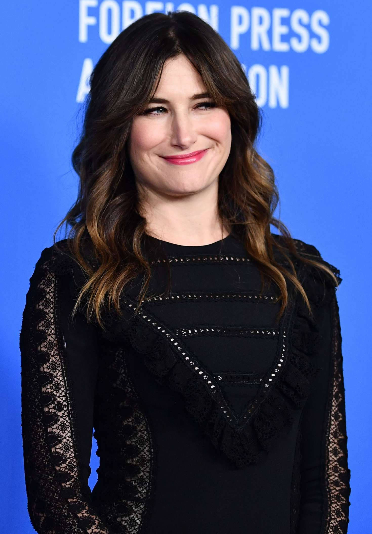 Kathryn Hahn, red carpet, black lace dress, Full HD Phone Wallpaper