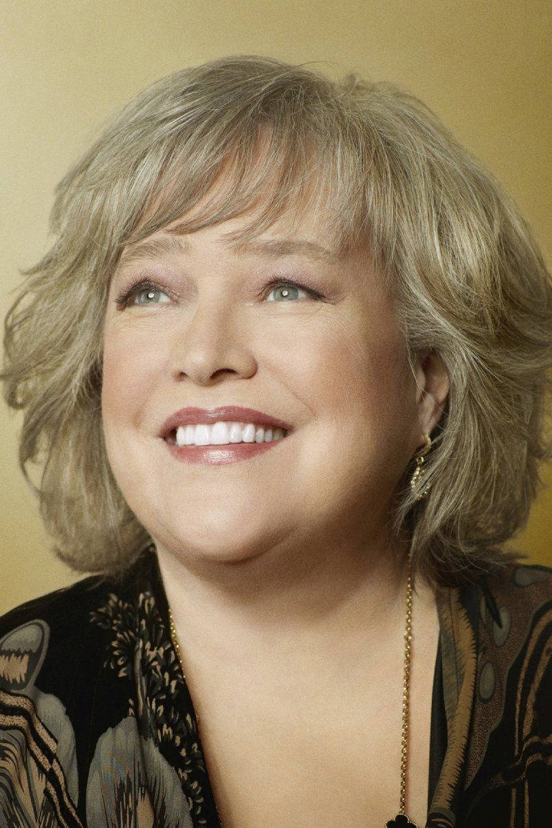 Kathy Bates, blonde hair, patterned top, SD Phone Wallpaper