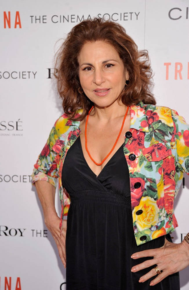 Kathy Najimy, floral polo, black dress, SD Phone Wallpaper