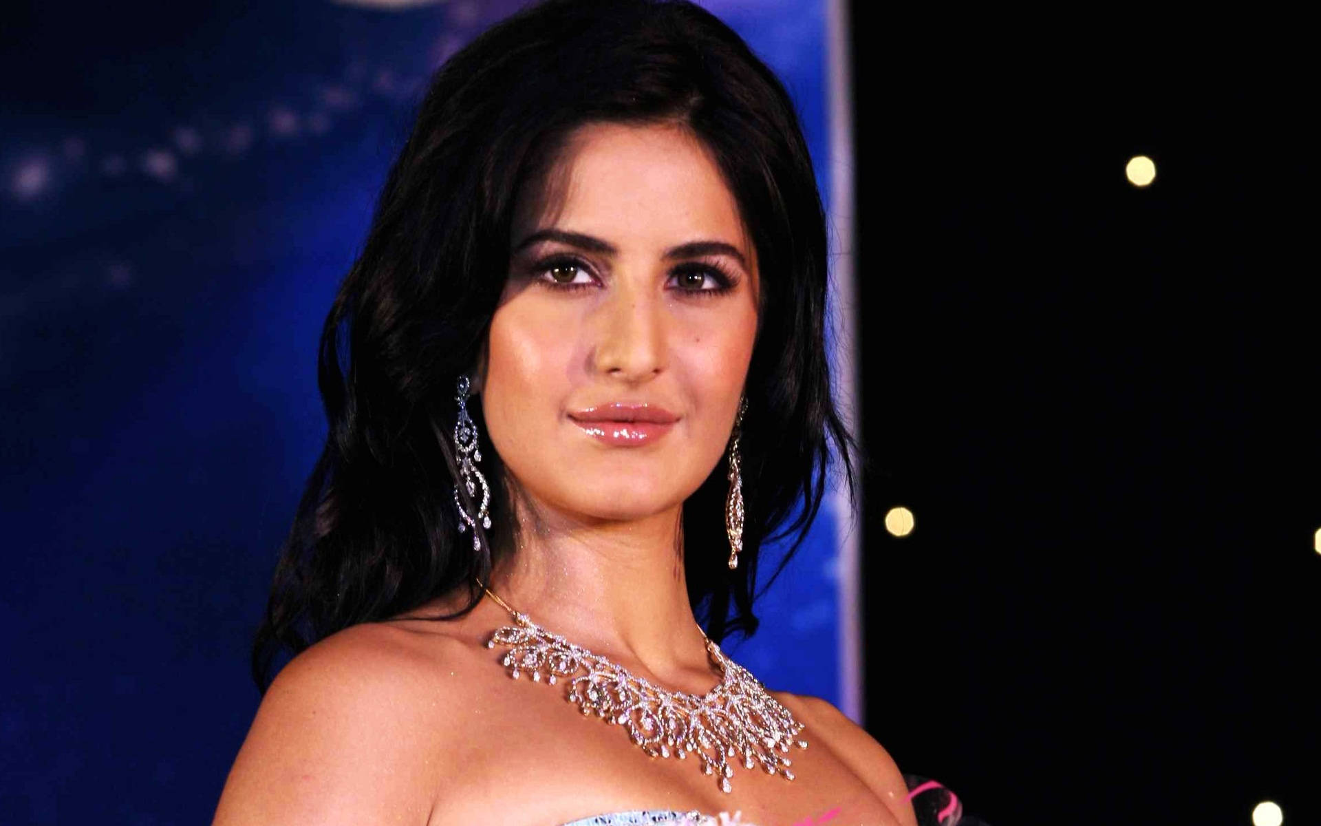 Katrina Kaif, diamond necklace, diamond earrings, Full HD Desktop Wallpaper