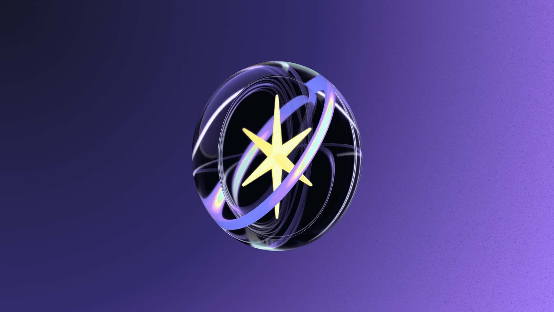 Katseye Logo, glowing yellow star, transparent sphere, Full HD Desktop Wallpaper