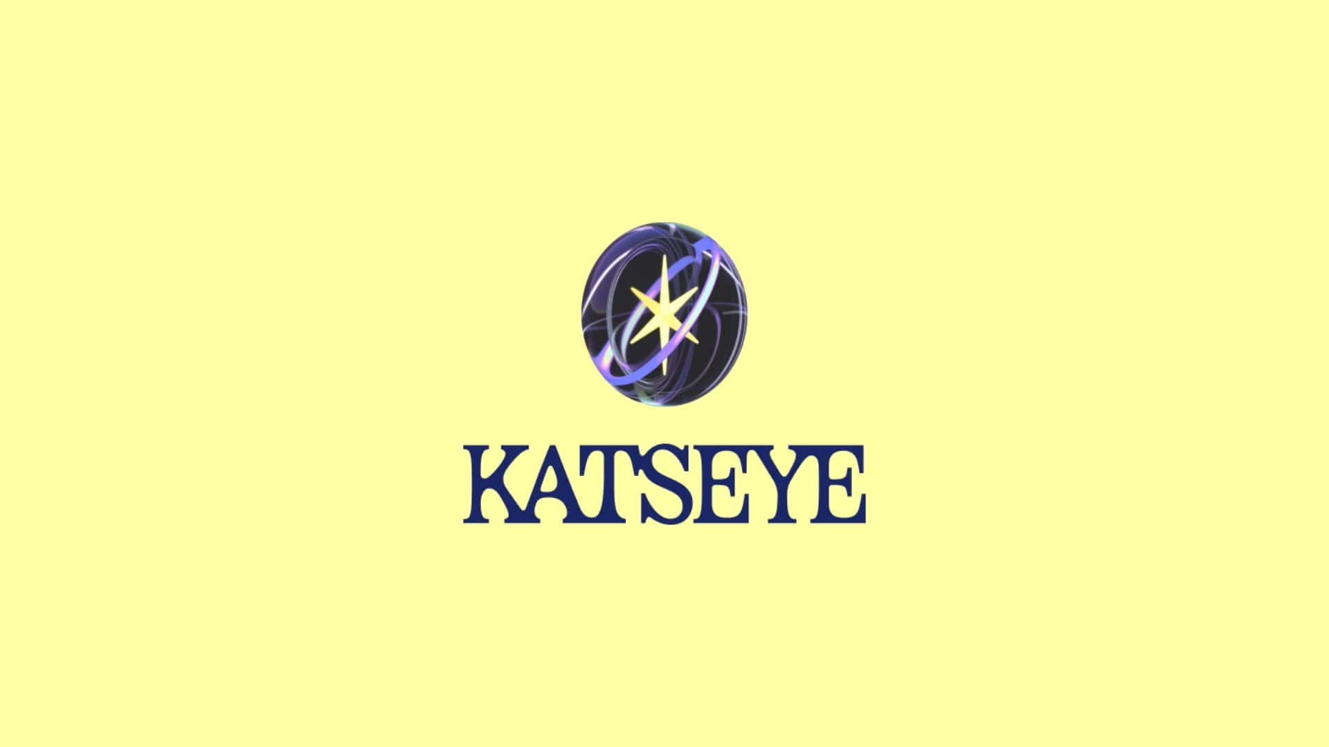 Katseye Logo, glowing star, dark sphere, Full HD Desktop Wallpaper