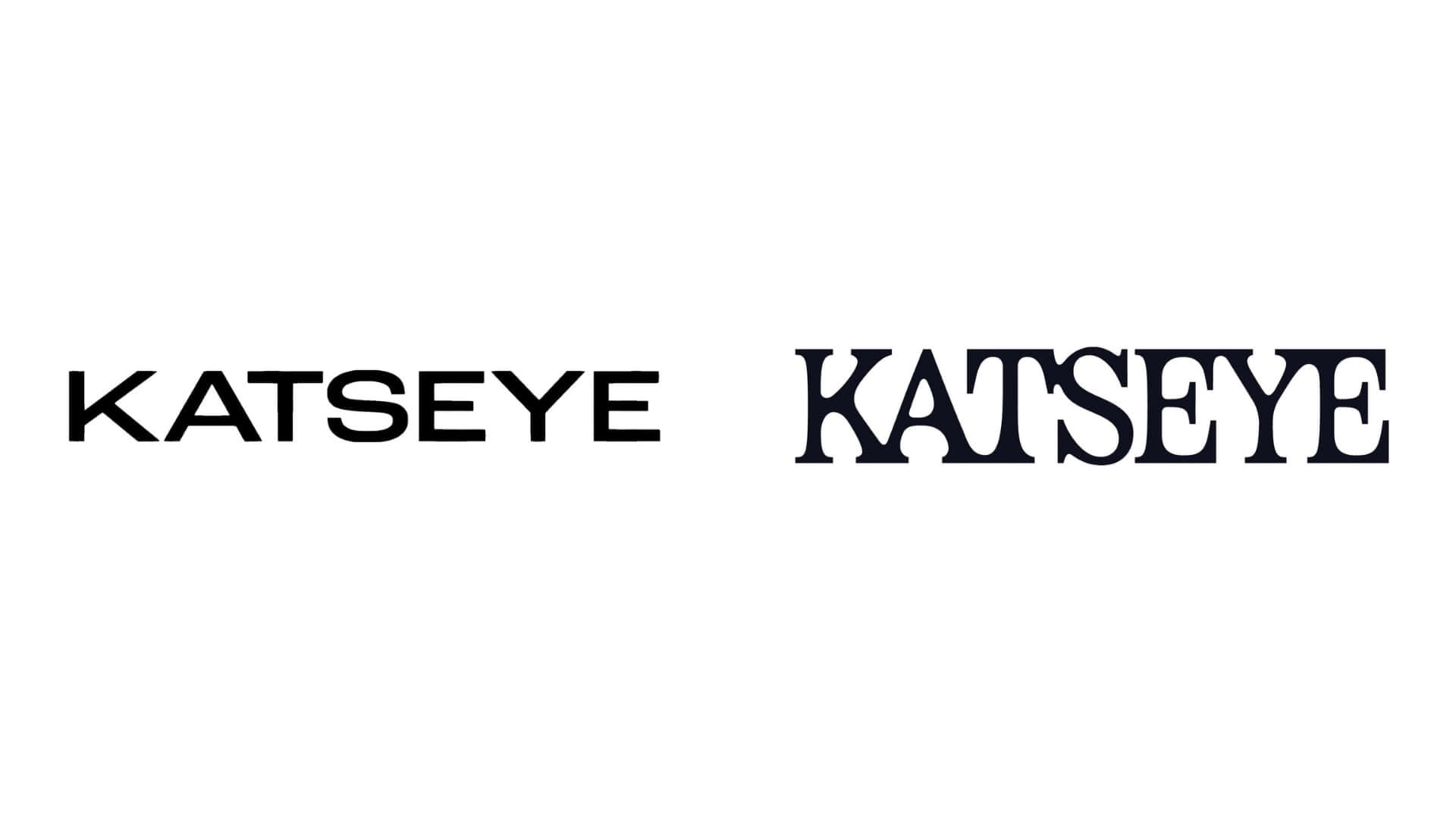 Katseye Logo, black, white background, Full HD Desktop Wallpaper