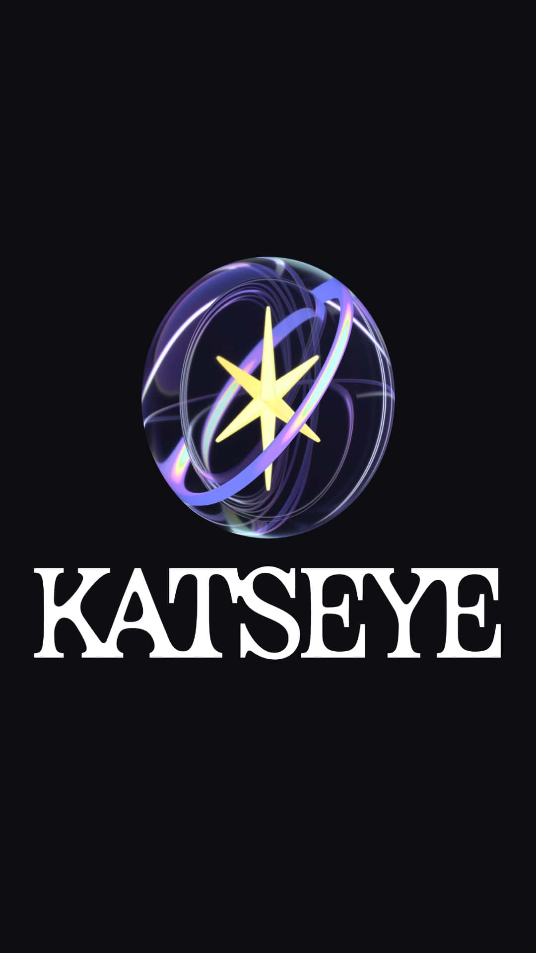 Katseye, glowing yellow starburst, translucent purple orb, Full HD Phone Wallpaper