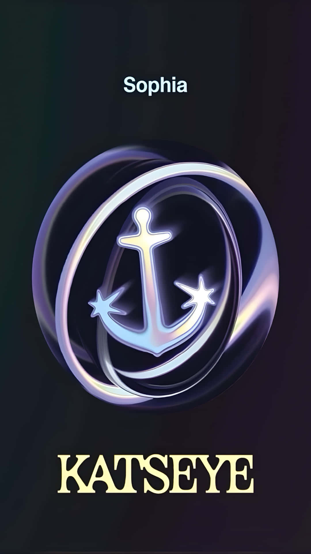 Katseye, anchor logo, glowing silver, Full HD Phone Wallpaper