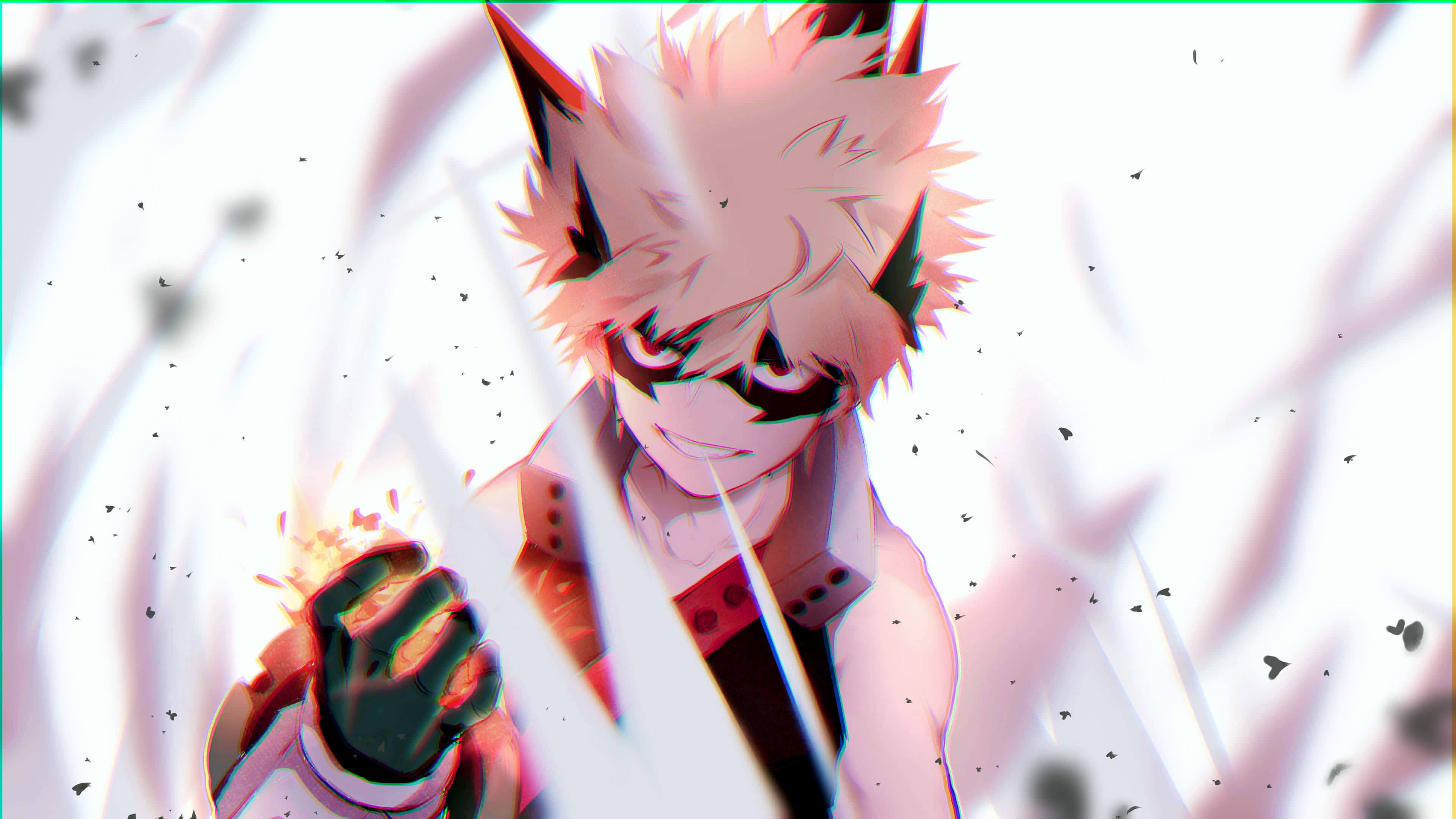 Katsuki Bakugo, spiky hair, mask, 4K Desktop Wallpaper