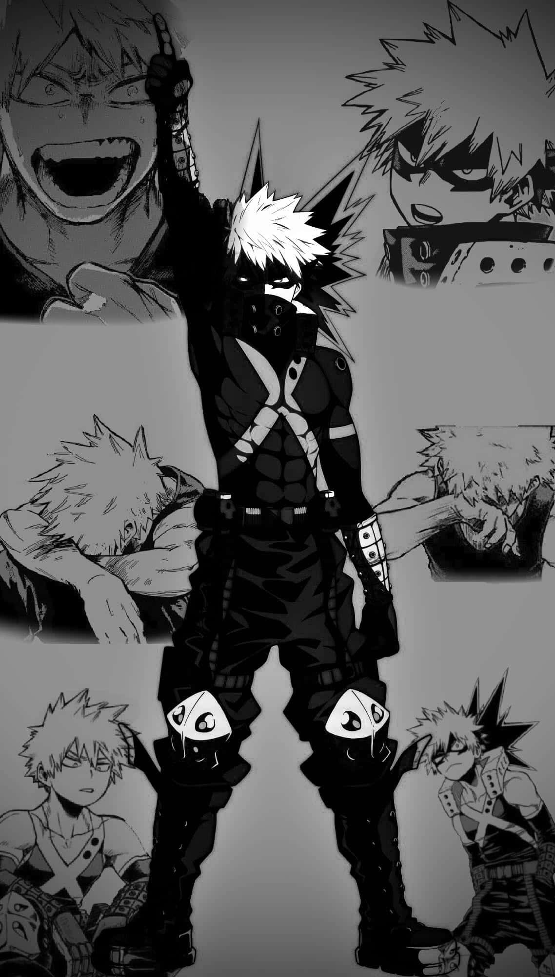 Bakugo, manga, spiky-haired hero, Full HD Phone Wallpaper