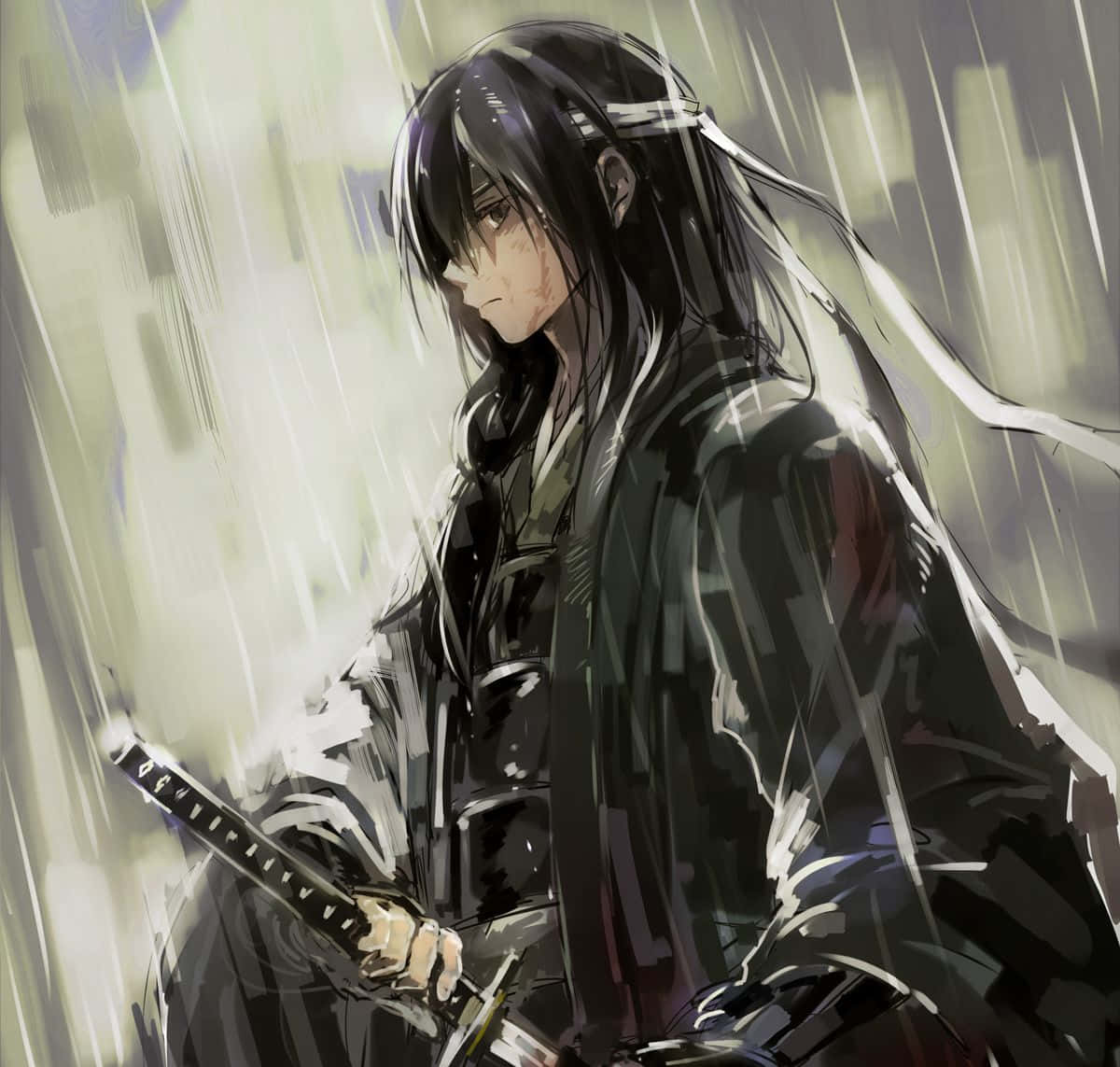 Katsura Kotaro, anime samurai, katana, SD Desktop Wallpaper