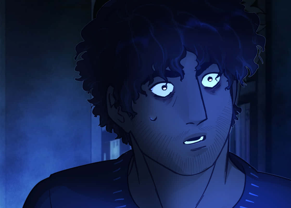 Katsuya Serizawa, glowing eyes, curly hair, SD Desktop Wallpaper