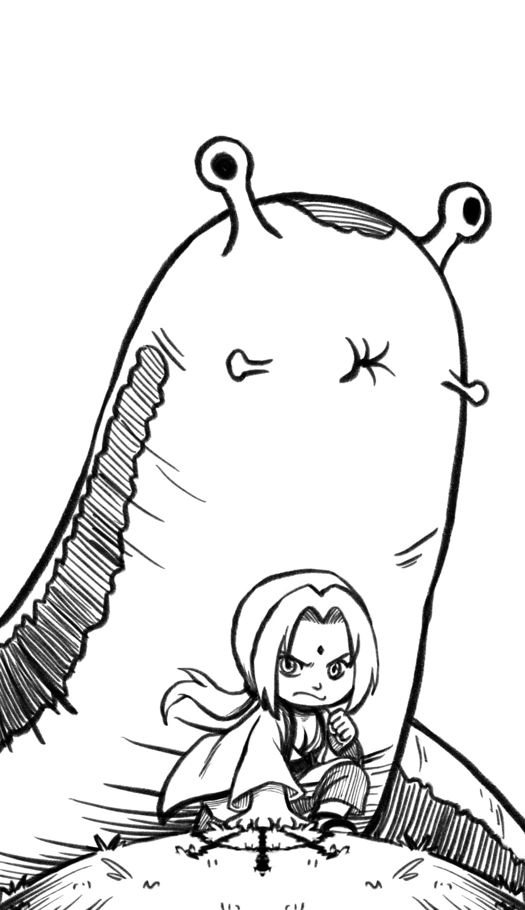 Katsuyu, Hidden Leaf Village, chibi warrior, HD Phone Wallpaper