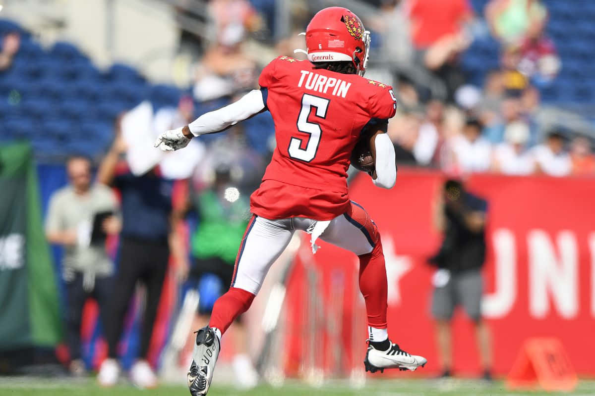 Kavontae Turpin, Number 5, Red Jersey, SD Desktop Wallpaper